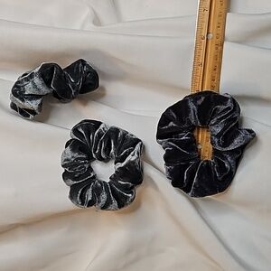 Silver grey scrunchies